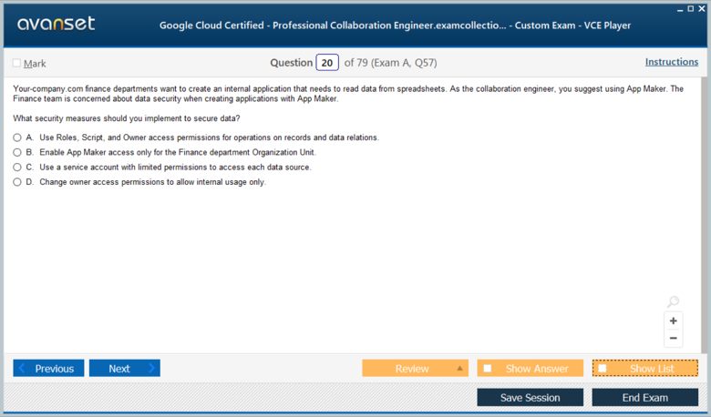Professional Collaboration Engineer Premium VCE Screenshot #3